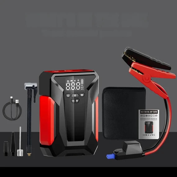 Multi-Functional Car Jump Starter with air compressor 39800mAh 8L - Saif Al Najmi Kw